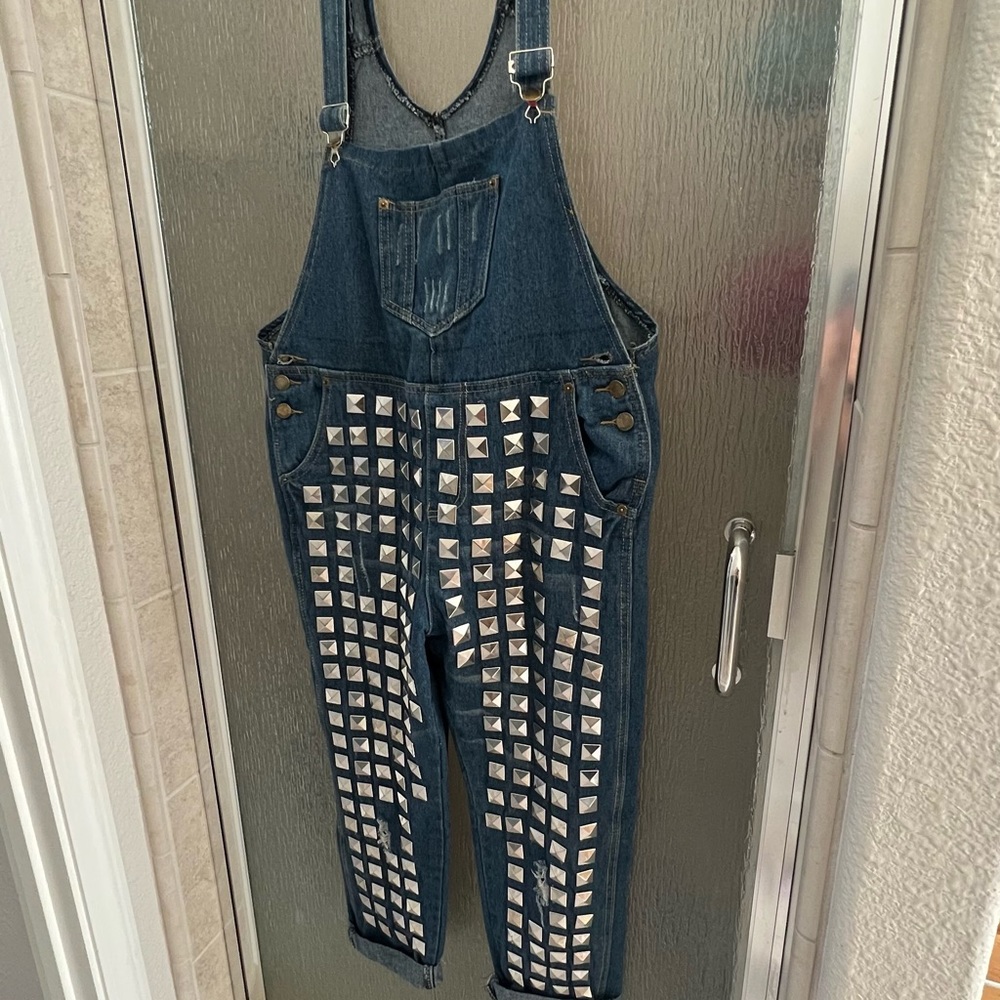 Studded overalls